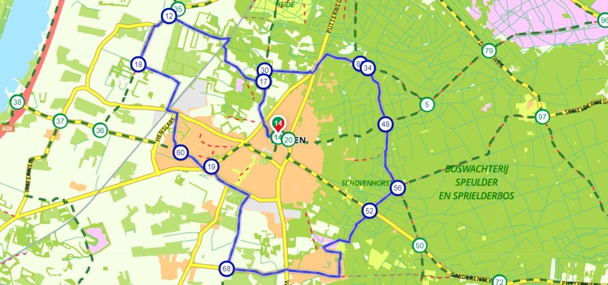 De_Vrijetijdkrant_regio_Achterhoek_Oranjeroute_VVV_Putten_routekaart